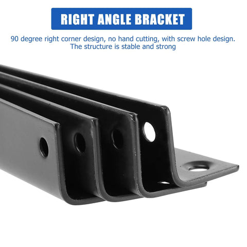 Built To Last Heavy Duty Stainless Steel L Shaped Corner Braces Set Of Four With Screw Holes 90 Degree Right Angle Brackets