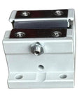 Twin Closed Pillow Block Linear Ball Bearing With 1 Inch Bore for end supported shafts, heavy-duty housing, front view
