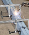 Durable Light Duty Welding F Clamps With Drop Steel Build And Thickened Screw For Woodworking, Metal Fabrication And Tough DIY Craft Projects That Get The Job Done Right holding metal during welding.