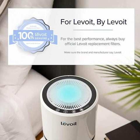 LV H132 Replacement Filter 2 Pack For Air Purifier With AHAM Verified 3 Stage Filtration Activated Carbon To Remove Smoke Odor Allergens Pollen And Dust Includes Pre Filter For Longer Life And Cleaner Air image showing air purifier