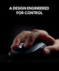 Es FS1 Wireless Gaming Mouse Pro Level Precision For Real Gamers With 56g Symmetrical Design And Low Profile Hump Black Finish in use.