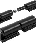 Seven Inch Weld On Barrel Hinges With Grease Zerks Built Like A Tank From Solid Carbon Steel For Heavy Duty Metal Gates And Trailer Ramps That Handle Nine Hundred Pounds And Take No Guff, showing black carbon steel construction.