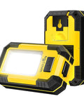 2 Pack Portable Led Rechargeable Work Light With Magnetic Base And Hanging Hook, 30W 1200 Lumens Super Bright, Yellow