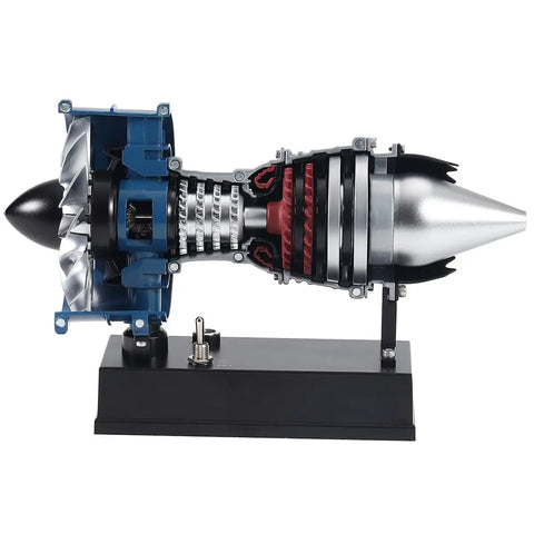 All Metal Turbofan Engine Model Kit That Actually Runs With Transparent Cover 1 To 20 Scale 170 Parts STEM Educational