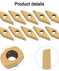 Ten Pack Carbide Turning Inserts For Steel And Stainless Works With VCMT221 Holders High Precision Indexable Lathe Cutting Inserts For Pro Grade Finishing And Smooth Metalworking Tasks