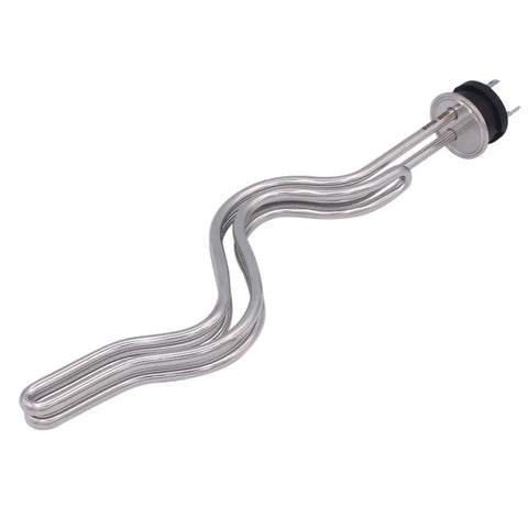 240V 5500W Stainless Steel Immersion Water Heater with Tri Clamp Ripple Heating Element 1.5 inch clamp, curved metal design view