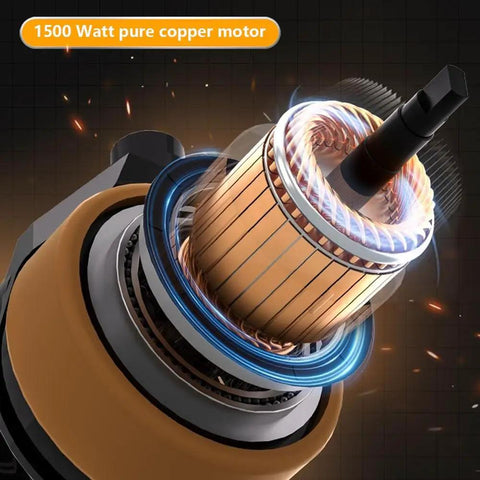 1500 Watt pure copper motor of Heavy Duty Electric Pallet Jack Truck With Thick Steel Frame And Silent Poly Wheels.
