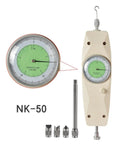 Analog Push Pull Thrust Tester Force Gauge For Accurate Force Readouts This Handy Dynamometer Delivers 50 Newtons And 5 Kilograms Of Capacity With Clear Pointer Display And Durable Build For DIY Workshop And Lab Use, NK-50 analog force gauge with 5 kg dial and attachments