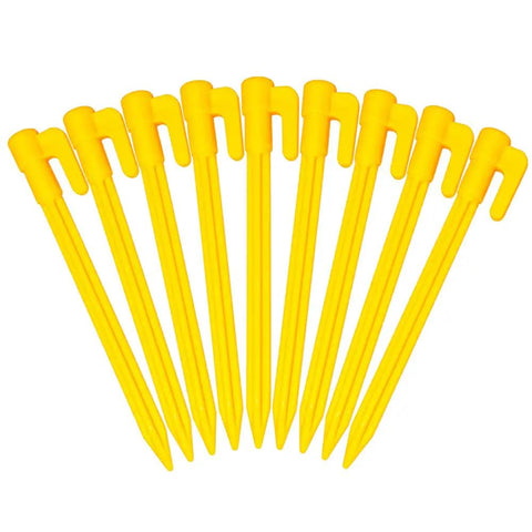 60 Pack Plastic Tent Stakes Five Point Seven Inch For Anchoring Garden Netting Camping Tents Rain Tarps And Landscape Fabric