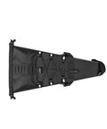 Top view of Rainproof 5.8L Bike Saddle Bag With Expandable Storage And Reflective Straps on black background