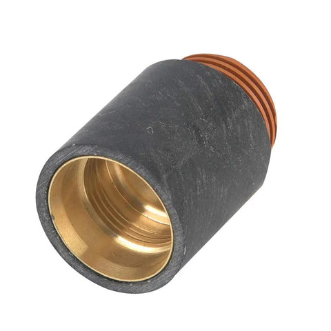 Close-up of a Retaining Cap For PMX45 Plasma Cutter Gun, Heavy-Duty 45A Accessory with durable construction, side view.