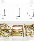 PTO Pin Set 20 Piece Assortment For Power Take Off Hubs And Implements Two Round Pin Sizes One Quarter And Three Eighths