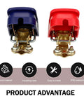 Two Pack Quick Release Battery Clamps For Cars Trucks And SUVs, Easy Snap On Quick Disconnect Terminals, Universal Copper Galvanized Battery Clamp Set In Blue And Red, Secure Connection