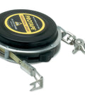 Auto Rewind Tape Measure 3/8 Inch Wide by 100 Feet with Nylon Coated Blade and Open Reel Gear Drive