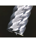 Close-up of Six Flute Carbide End Mill Square Milling Cutter With 50 Degree High Helix For Hard Steel Finishing 0.125 Inch Shank