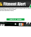 Craftsman 42 Inch Mower Mulching Blades Replacement For LT1000 LT2000 T110 42 Deck Zero Turn Riding Mower With Five Point Star Mounting Pattern 532138971 138498