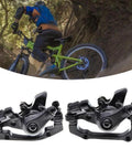 Heavy Hitter Mechanical Disc Brake Kit For Mountain Bikes And Fat Tire Electric Cruisers With Reinforced Aluminum Caliper And 160 Mm Floating Steel Rotor Brick Wall Stops on a mountain bike.