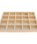 Genuine Top Shelf Twenty Compartment Jewelry Display Tray And Storage Organizer Plate, wooden jewellery organizer for necklaces and bracelets.
