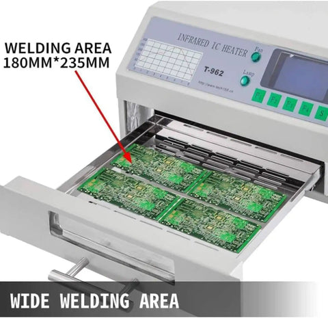 Automatic Infrared Reflow Soldering Station with 800W 1500W power and wide welding area for PCB SMT BGA repair
