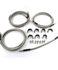 Heavy Duty Stainless Steel Braided Fuel Lines Kit For 1999 To 2003 Chevy Silverado And Gmc Sierra with clamps and fittings.
