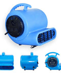 Pro Grade Heavy Duty Industrial Air Mover And Carpet Dryer, 2800 CFM, Half Horsepower, Three Speed Settings, Four Adjustable Angles