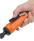 Heavy Duty Pneumatic Air Die Grinder With Straight Shaft And 20000 RPM, Compact Lightweight Build being operated in hand.