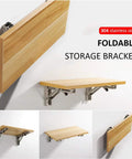 16 Inch Folding Shelf Brackets Built Tough Heavy Duty Stainless Steel Collapsible Shelving For Benches And Tables Space Saving DIY 4 Pack 550 Lb Load Capacity For Small Spaces