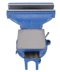Heavy Duty Cast Iron Table Vise With 8 Inch Jaw Width And Wide 150mm Opening For Milling Drilling Machines Plus Flat Clamp Anvil Workholding Tool, front view.