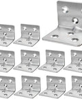 Stainless Steel Corner Braces 40 Pack 1.5 Inch Wide 1.2 X 1.2 Inch Small Corner Brackets For Wood Furniture 90 Degree L Shaped Brackets