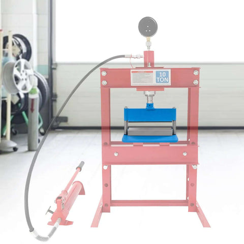 12 Inch Press Brake Attachment For Standard 12 And 20 Ton Hydraulic Workshop Presses 3 16th Inch Bending Thickness displayed in shop