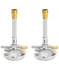 Pro Grade Lab Bunsen Burner For Natural Gas And Propane Adjustable Gas Burner With Needle Valve And Zinc Alloy Base 2 Pack