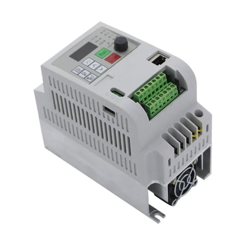 380V 4KW Variable Frequency Drive For 3 Phase Motors Speed Controller Inverter Beefy Motor Driver For Industrial Machinery And Workshop Use Smooth Control Easy Setup Reliable Performance, front view
