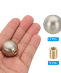 25mm Ball Finial Cap Knob Set In Nickel Color For Lamp Shade Decoration, Dual Thread Design With 1/4-27 And M10 Fits