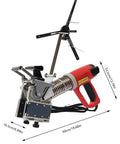 Curve Edge Bander With Three Speed Adjustable, 2000W Portable Edge Banding Machine showing dimensions and hand crank design