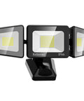 LED Outdoor Flood Light 120W 12000 Lumens IP66 Waterproof Security Floodlight, 4500K Warm White, multi-head design