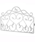 Decorative Garden Border Edging Kit In PP Plastic With Faux Wrought Iron Leaf And Bird Design panel highlighted in white.