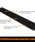 Heavy Duty 84 Inch Rubber Speed Bump Kit With 2 Channel Modular Design 25000 Lb Load Capacity End Caps Cable Protector Ramp