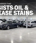 Large indoor parking garage with cars, protected by Heavy Duty Penetrating Concrete Sealer And Ultra Concentrate Water Oil Salt Repellent.