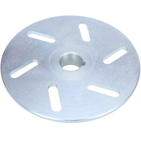 Heavy Duty 6 Inch Mechanical Brake Disc Rotor One Inch Bore Quarter Inch Keyway for Manco ASW Buggies close-up view.