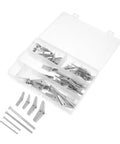 32 Piece Toggle Bolts Wing Nut Kit Heavy Duty Metal Drywall Anchors And Assorted Screws For Securely Hanging Heavy Items On Walls Easy Installation And Strong Hold, clear case