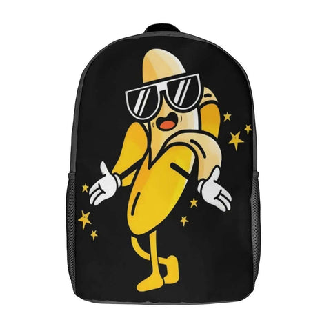 Cool Banana Style Backpack For Men And Women Go To Everyday Travel And Hiking 17 Inch Capacity with cartoon banana design