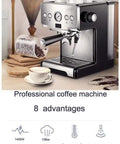 Italian Semi Automatic Coffee Maker With Cappuccino Milk Frother And Steam Frothing Domestic Espresso Machine For Home Baristas Easy To Use Rich Crema A Great Gift For Coffee Lovers