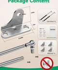 Heavy Duty Gas Struts For Trunk Hatches And Heavy Doors With Easy Mount Brackets Two Pack with brackets and installation guide.