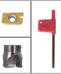 R8 FMB22 Milling Handle 400R 50mm CNC End Milling Cutter parts with carbide insert and T15 wrench for metalworking