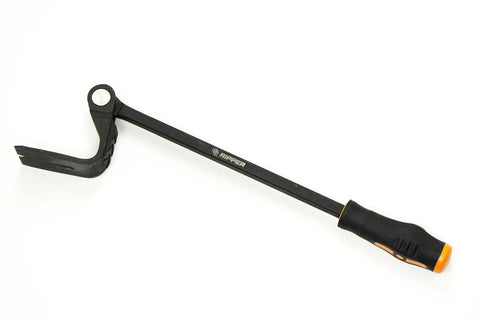 Heavy Duty Indexing Crowbar And Nail Puller Tool, Multi Angle Pry Bar For Trim, Flooring And Demolition with rubber grip handle