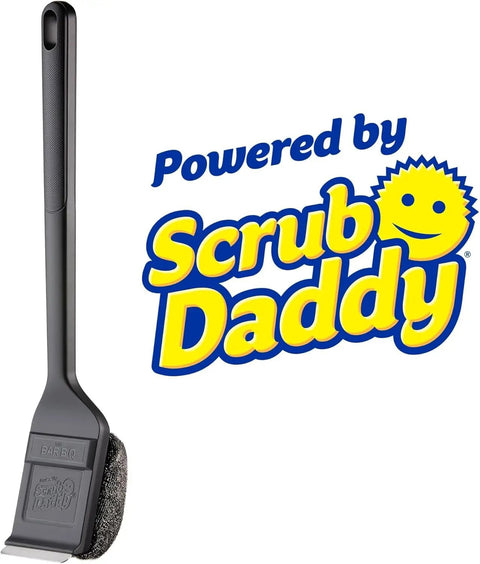 Steam Activated Grill Brush With ArmorTec Bristle Free Mesh Powered By Scrub Daddy, single brush beside logo
