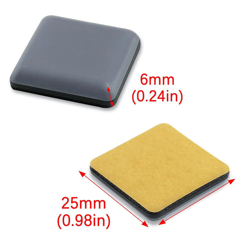 12 Pack 1 Inch Teflon Furniture Glides Pads With Self Stick Sliders For Carpet Tile And Hardwood Floors Ground Protectors