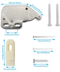 2 Sets Spring Loaded Mini Tip Push Catch Release Latch Push To Open Touch Lock Self Locking Buckle Hinge for dimension reference