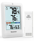 Indoor Outdoor Wireless Thermometer With Ultra Large Bold Display 24 Hour 48 Hour All Time High Low Readings Easy Setup For Nursery Home And Office Temperature Monitoring For The Fam, with remote sensor