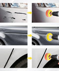 Car with scratches being polished using 131Pcs 3 Inch Sanding Disc Drill Polishing Kit With Attachments For Drill Grinder Rotary Tools